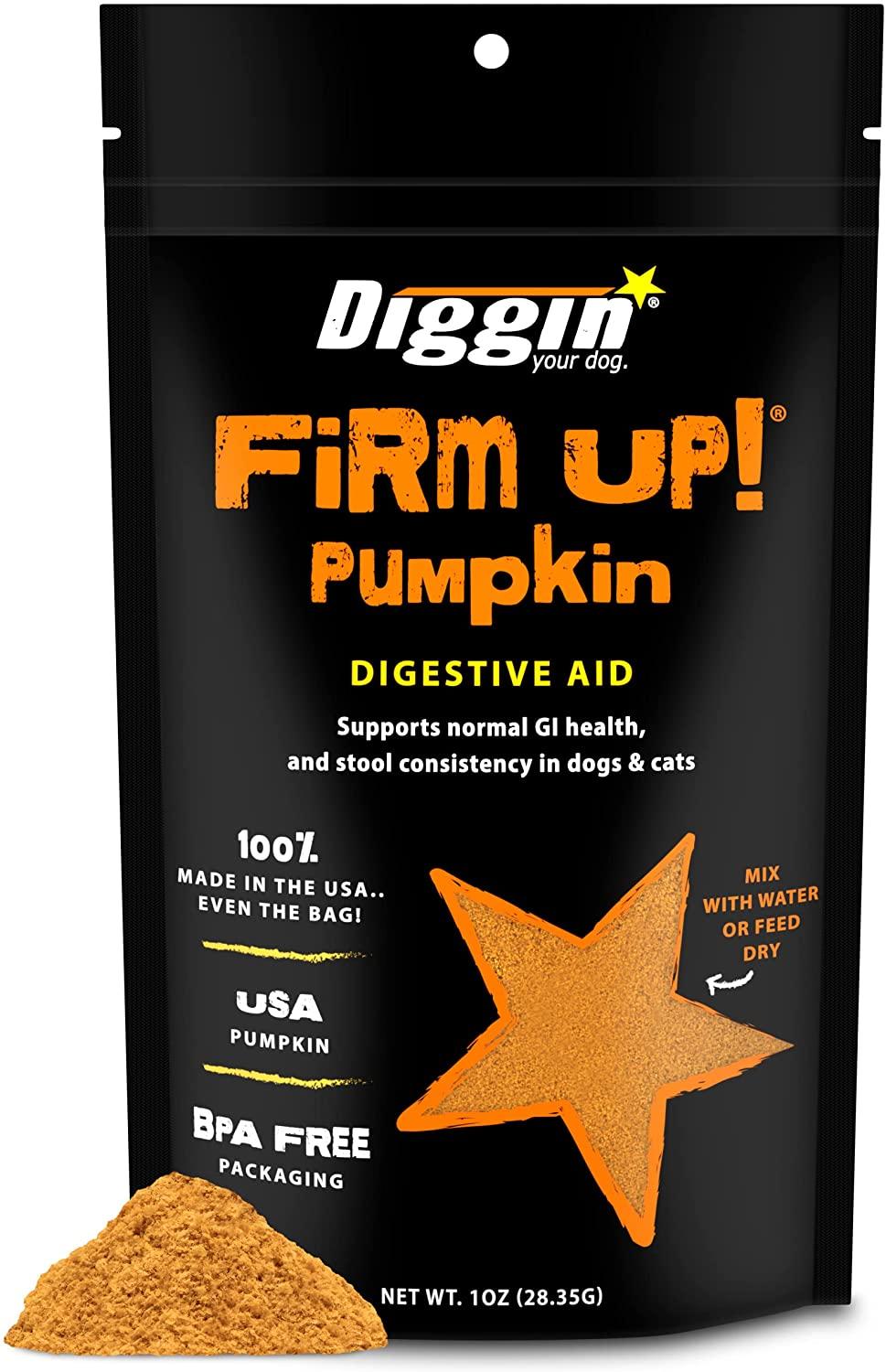 Diggin' Your Dog Firm Up! Pumpkin Digestive Aid Dog & Cat Supplement