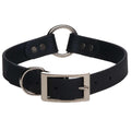 Mendota Pet Wide Width DuraSoft Imitation Leather Collar with Center Ring for Dogs, Black