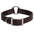 Mendota Pet Wide Width DuraSoft Imitation Leather Collar with Center Ring for Dogs, Brown