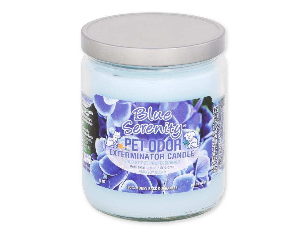 Pet Odor Exterminator Deodorizing Candle Jar, Blue Serenity, 13-oz (Size: 13-oz)
