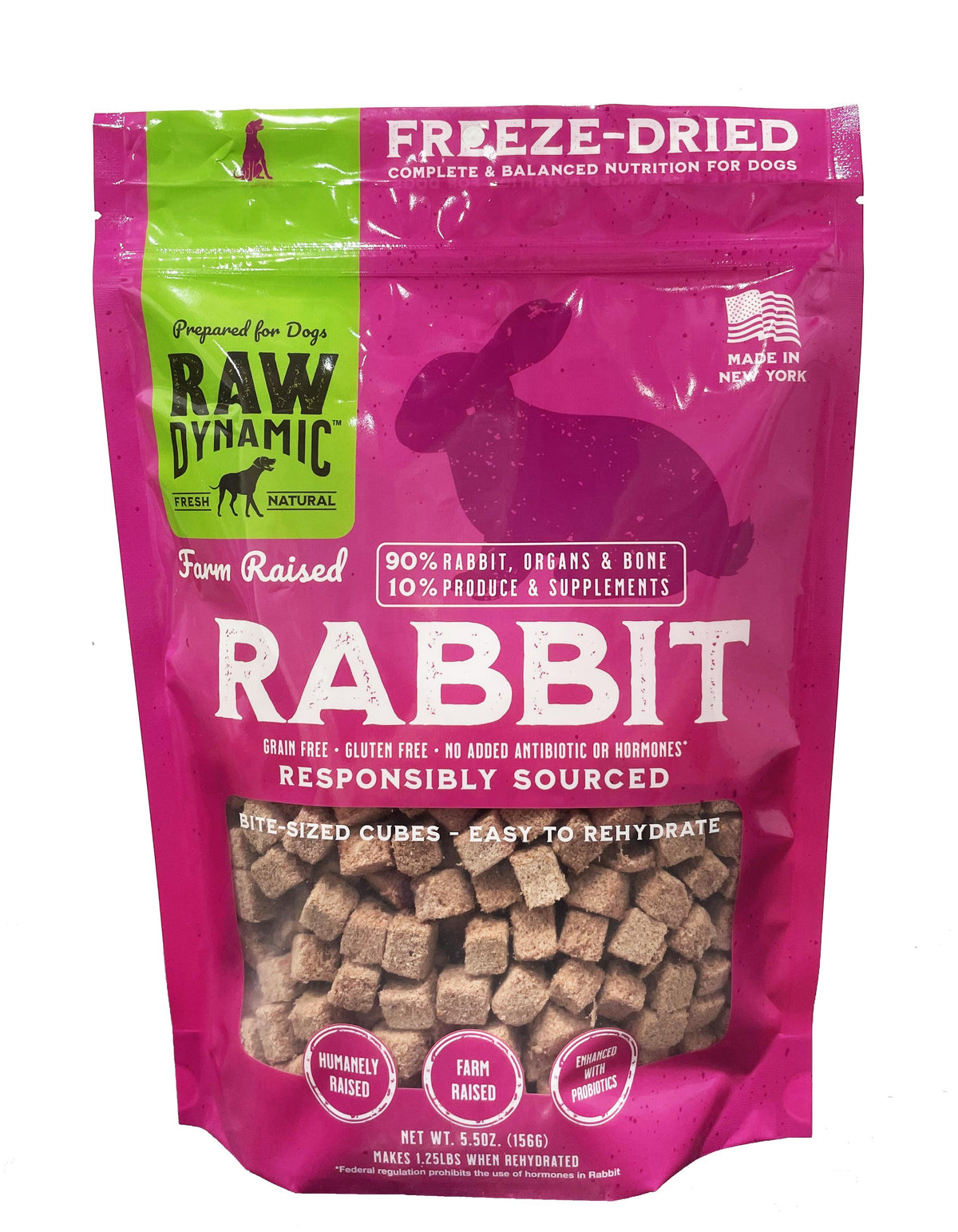 Raw Dynamic Rabbit Freeze-Dried Dog Food