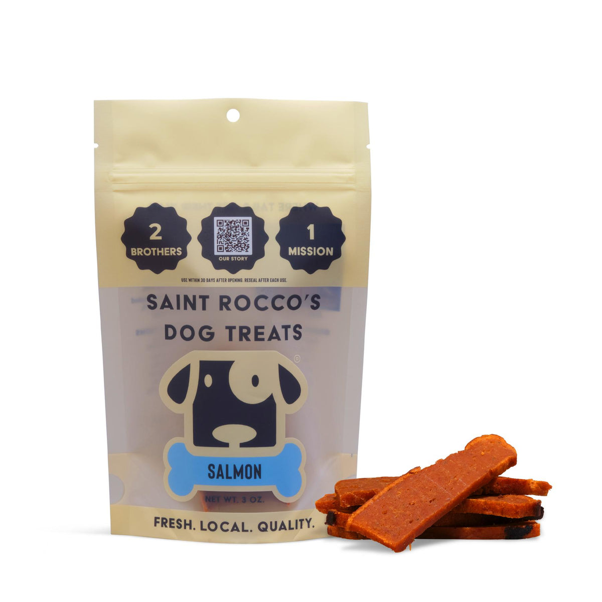 Saint Rocco's Treats Alaskan Salmon Jerky Dog Treats