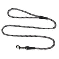 Mendota Pet Small Snap Checkered Dog Leash, Black Ice Silver