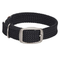 Mendota Pet Double Braid Satin Nickel Dog Collar, Black