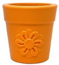 SodaPup Flower Pot Durable Rubber Treat Dispenser & Enrichment Dog Toy, Orange