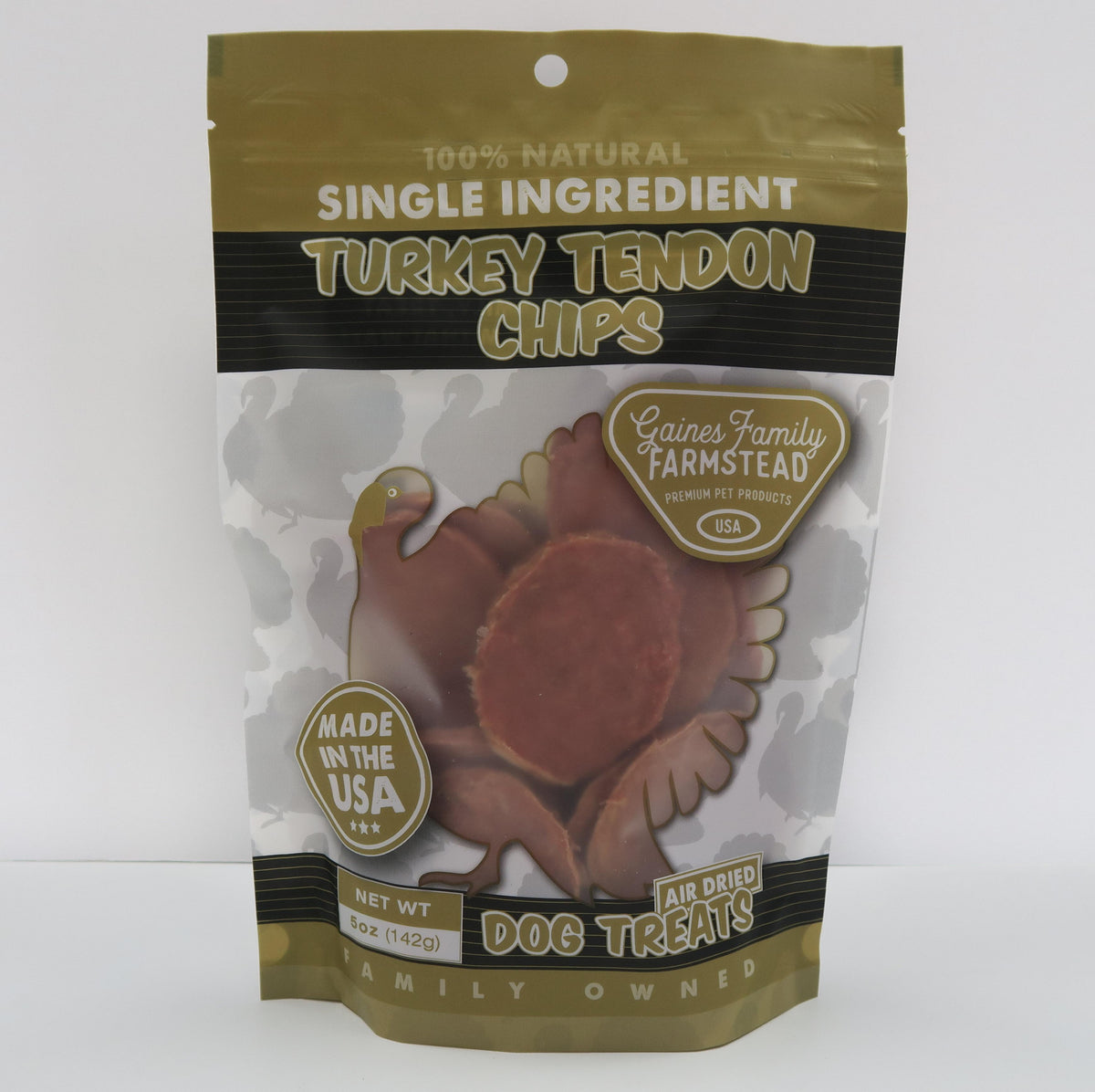 Gaines Family Farmstead Turkey Tendon Chips Dog Treats