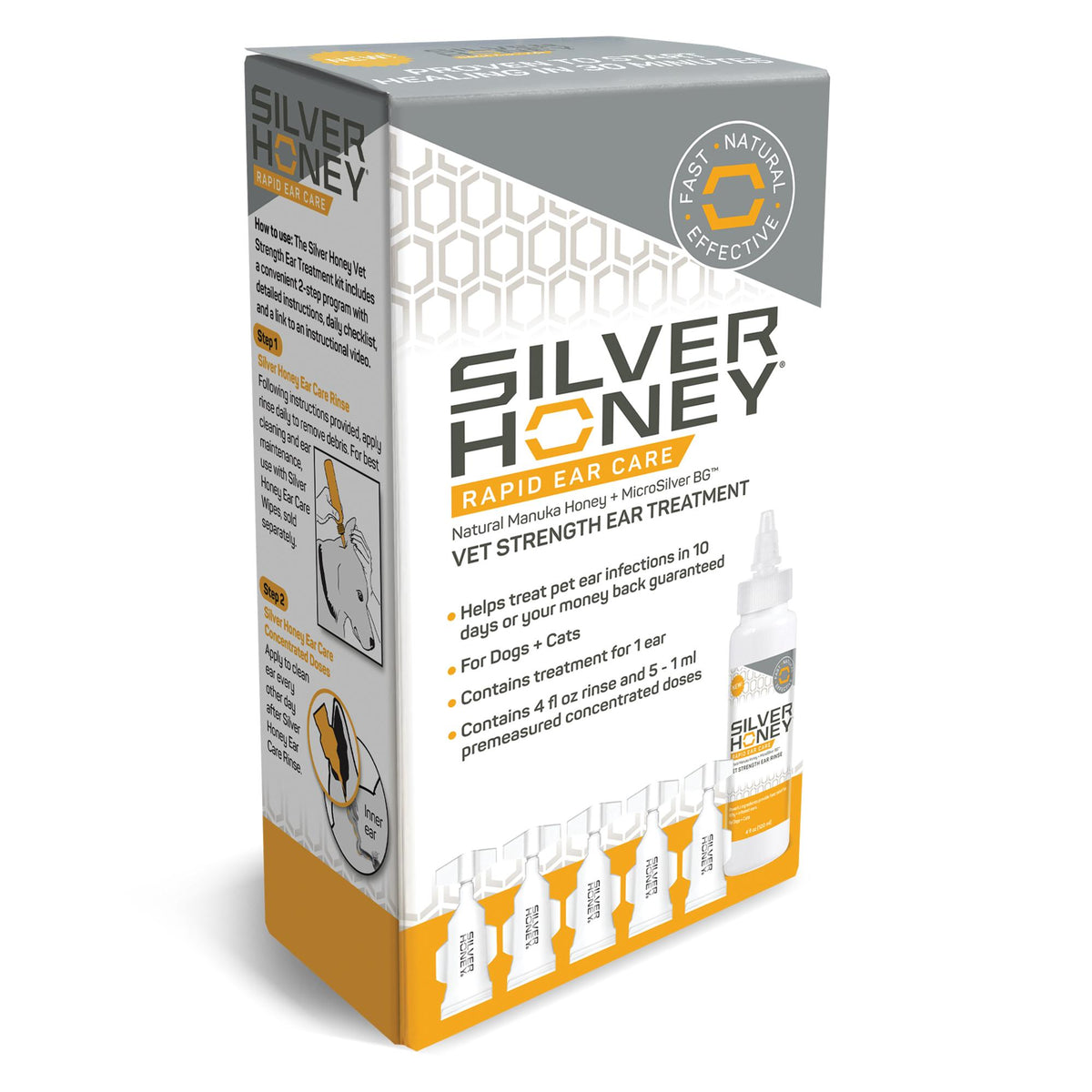 Silver Honey Rapid Ear Care Vet Strength Pet Ear Treatment