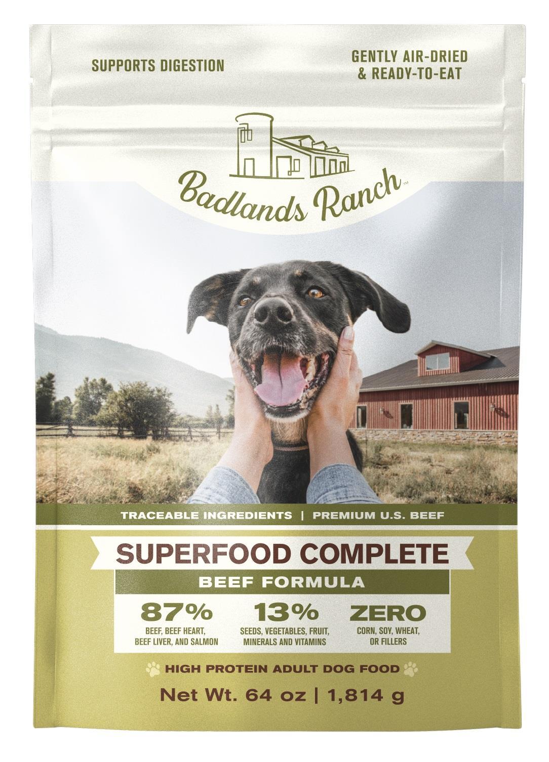 Badlands Ranch Superfood Complete Beef Formula Gently Air-Dried Dog Food
