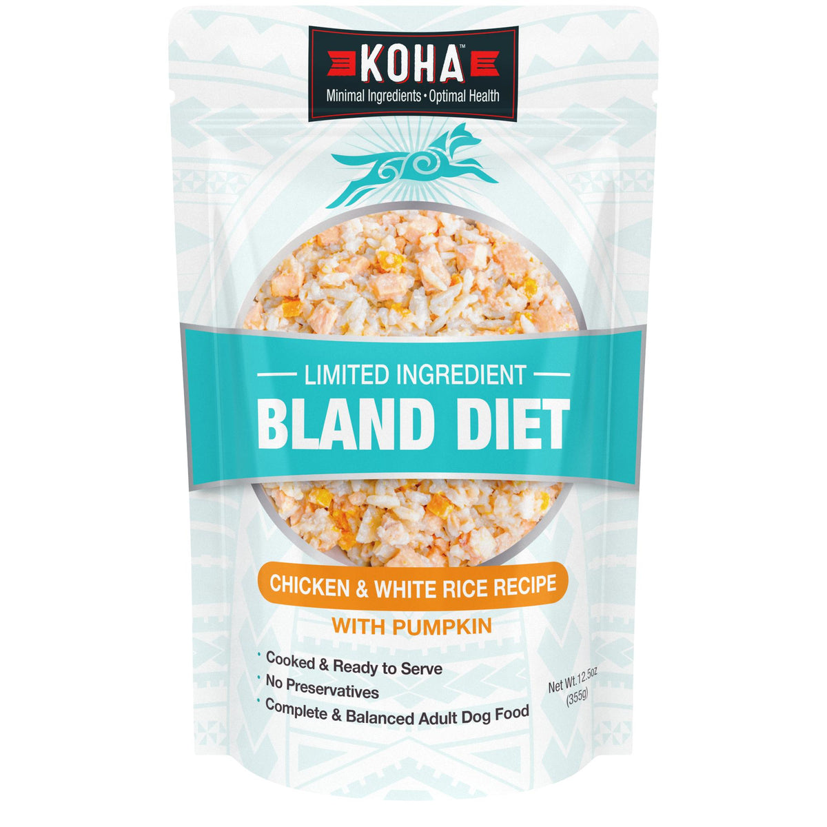 KOHA Limited Ingredient Bland Diet Chicken & White Rice Wet Dog Food Pouch
