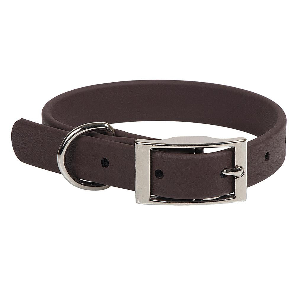 Mendota Pet DuraSoft Imitation Leather Wide Standard Dog Collar, Brown