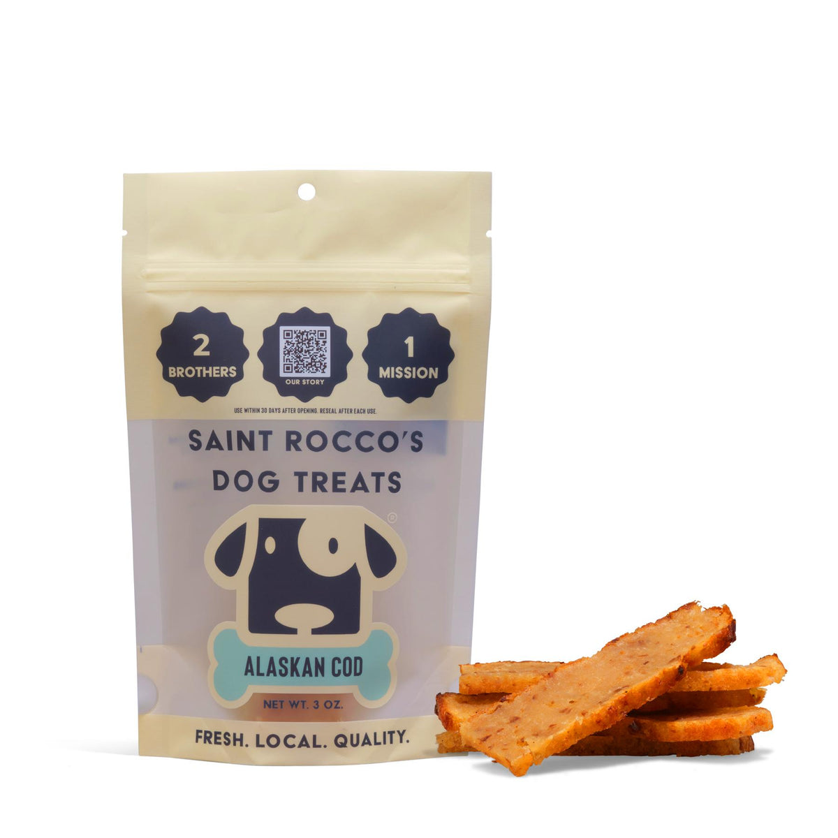Saint Rocco's Treats Alaskan Cod Jerky Dog Treats