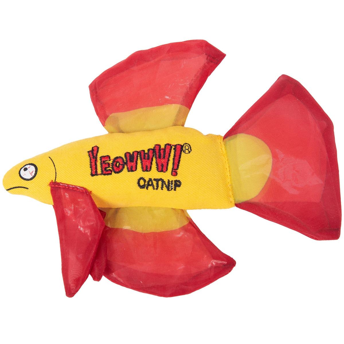 Yeowww! Mo Betta Fish Cat Toy, Red