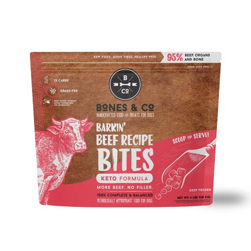 Bones & Co Barkin' Beef Bites Frozen Dog Food