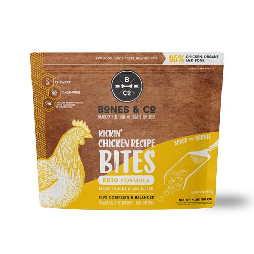 Bones & Co Kickin' Chicken Bites Frozen Dog Food