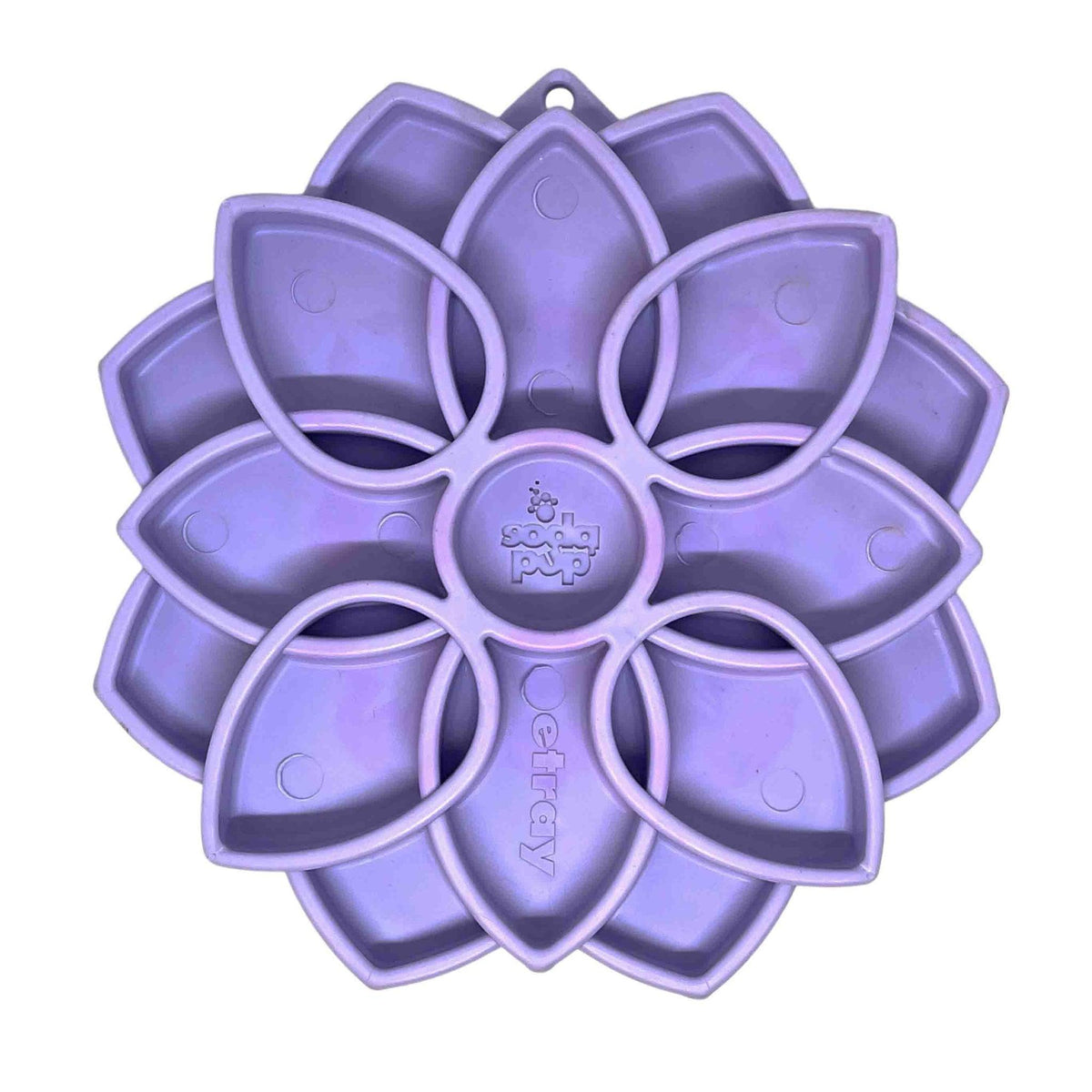 SodaPup eTray Mandala Softie Design Enrichment Tray Dog Slow Feeder, Pastel Purple