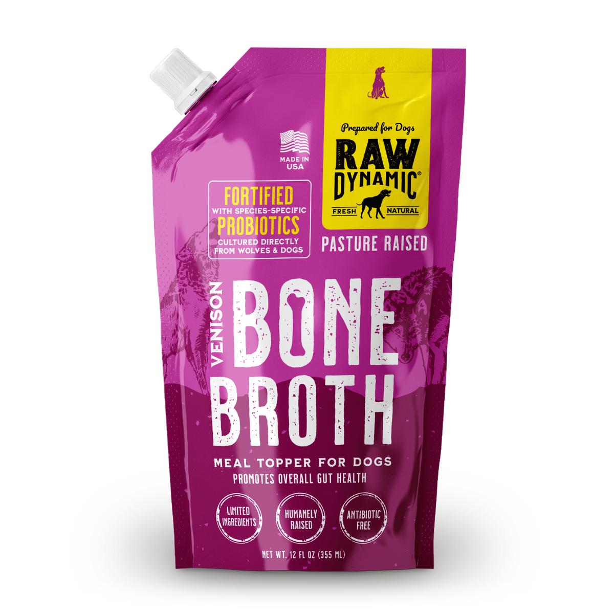 Raw Dynamic Venison Bone Broth for Dogs