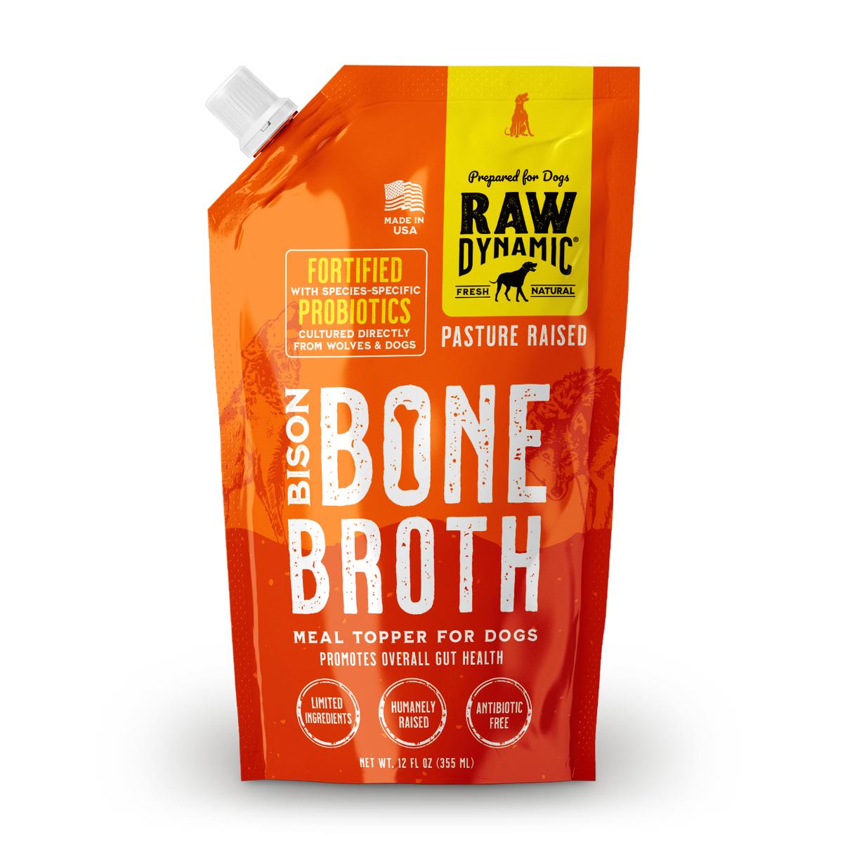 Raw Dynamic Bison Bone Broth for Dogs
