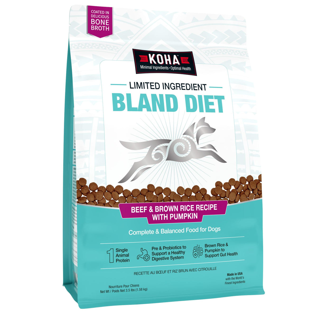 KOHA Limited Ingredient Bland Diet Beef & Brown Rice with Pumpkin Dry Dog Food