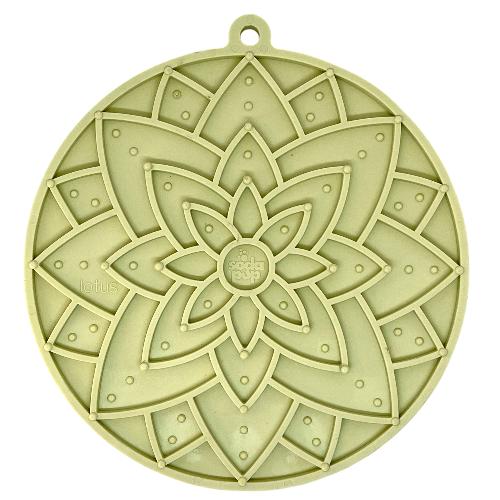 SodaPup eMat Lotus Enrichment Lick Mat with Suction Cups Dog Slow Feeder, Pastel Green