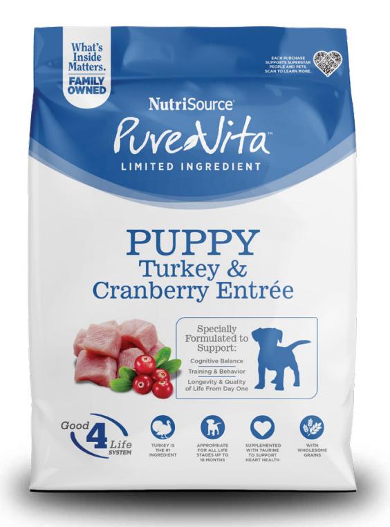 PureVita Limited Ingredient Turkey & Cranberry Puppy Dry Dog Food