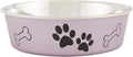 Loving Pets Bella Bowls Pet Bowl, Metallic Grape
