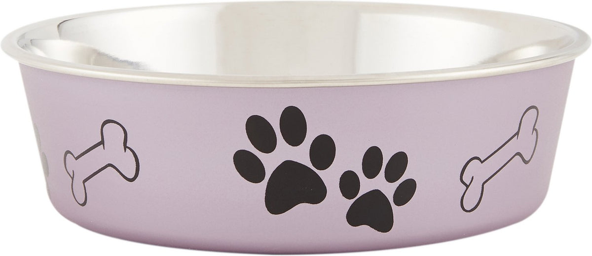 Loving Pets Bella Bowls Pet Bowl, Metallic Grape