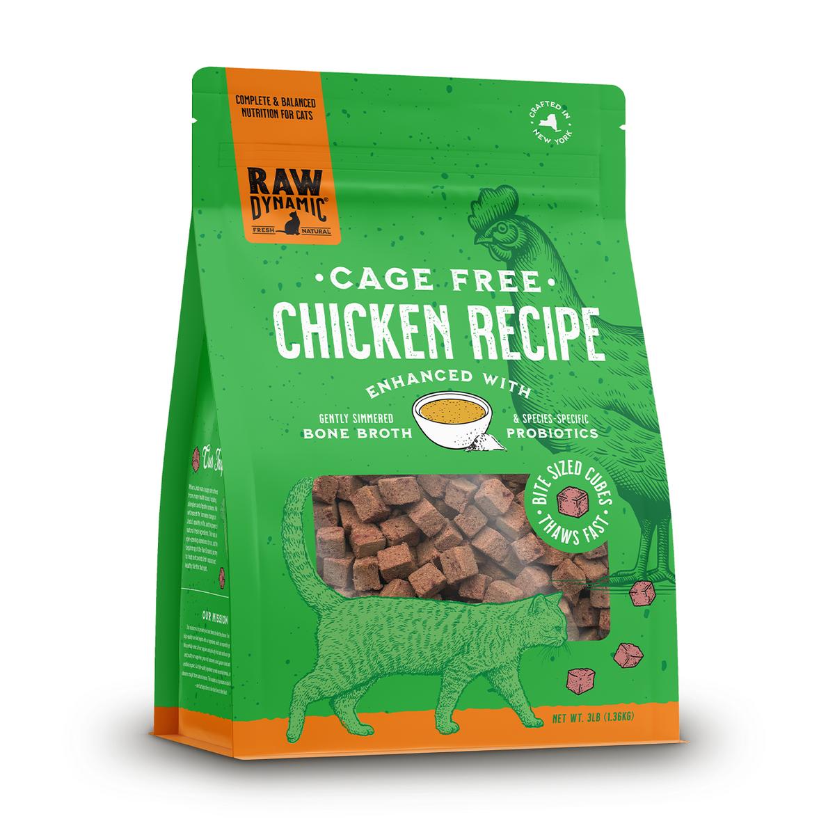 Raw Dynamic Cage-Free Chicken Frozen Raw Cat Food