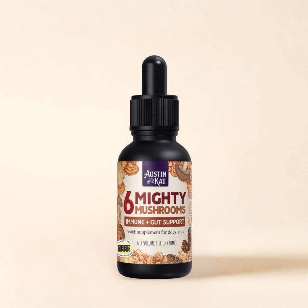 Austin and Kat 6 Mighty Mushrooms Tincture Supplement for Dogs & Cats