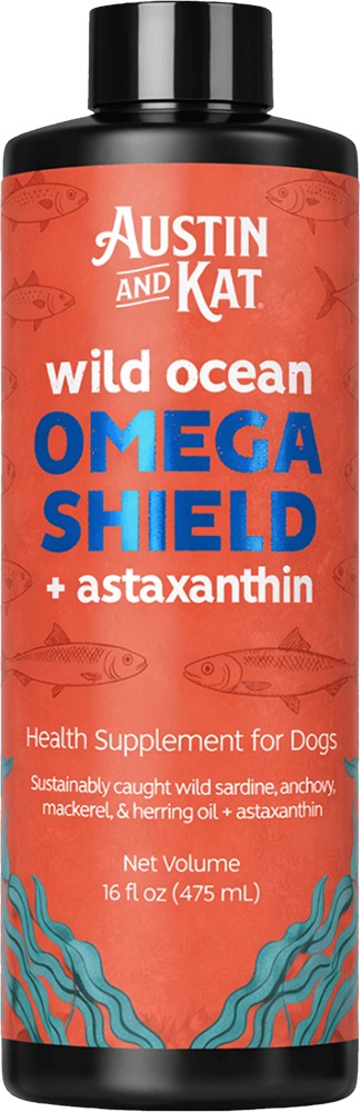 Austin and Kat Wild Ocean Omega Shield with Astaxanthin Supplement for Dogs & Cats