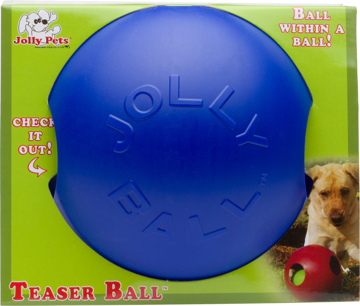 Jolly Pets Teaser Ball Dog Toy, Blue