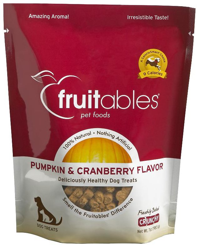 Fruitables Pumpkin & Cranberry Flavor Crunchy Dog Treats, 7-oz