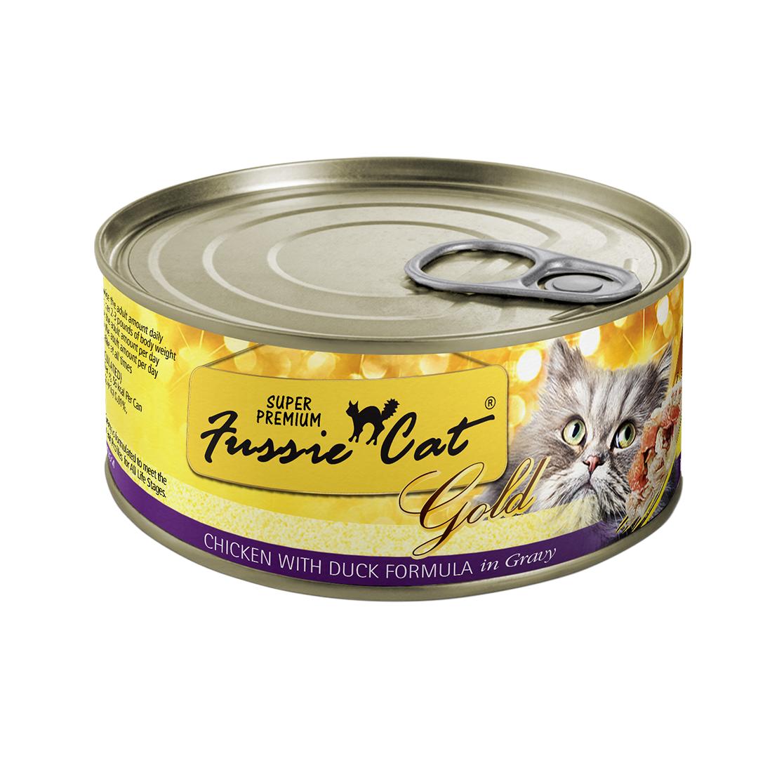 Fussie Cat Super Premium Chicken with Duck in Gravy Grain-Free Wet Cat Food Can