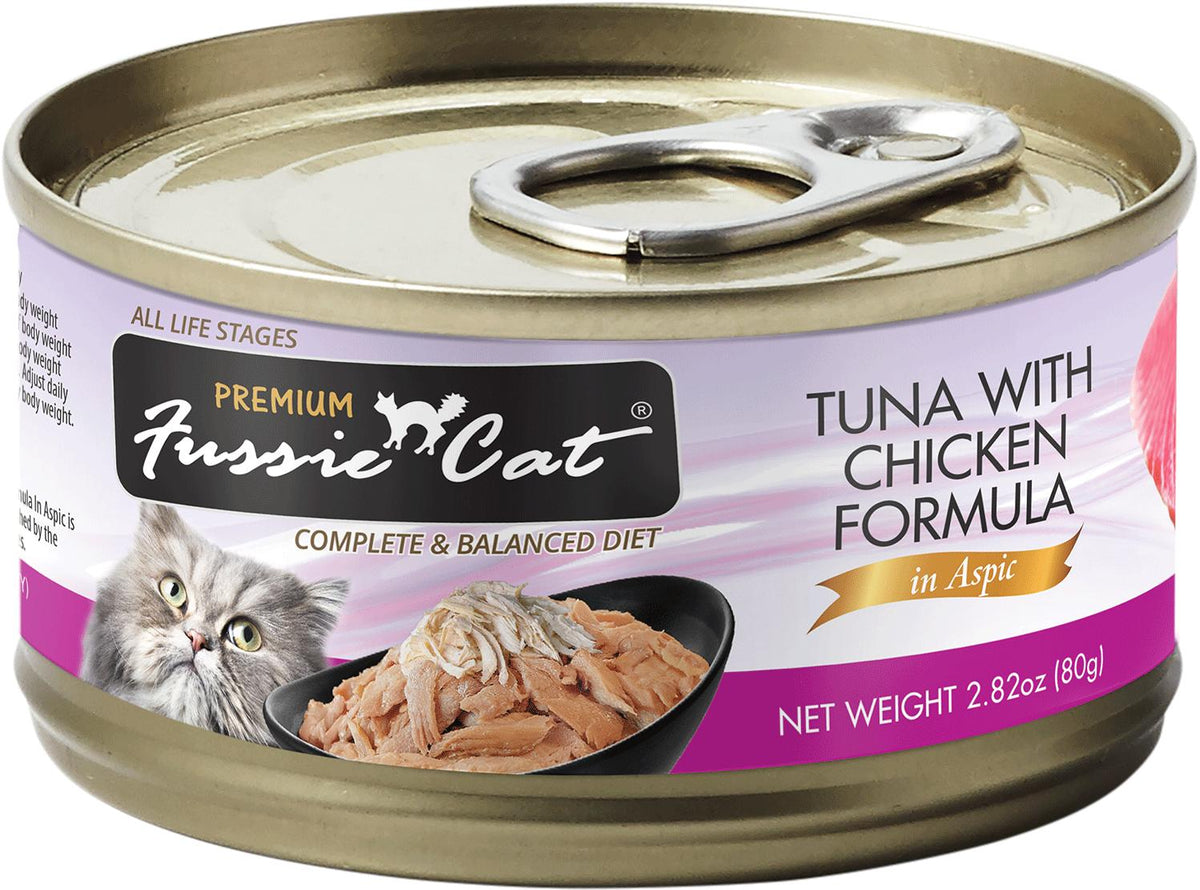 Fussie Cat Premium Tuna with Chicken in Aspic Grain-Free Wet Cat Food Can