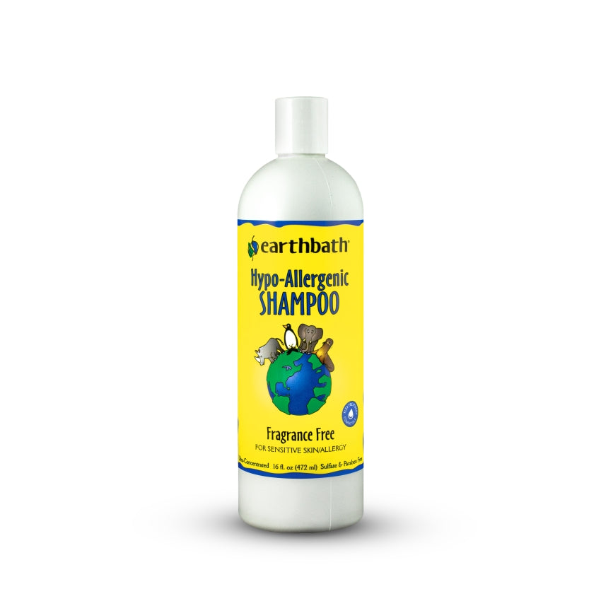 Earthbath Hypo-Allergenic Shampoo for Dogs & Cats, Fragrance Free, 16-oz