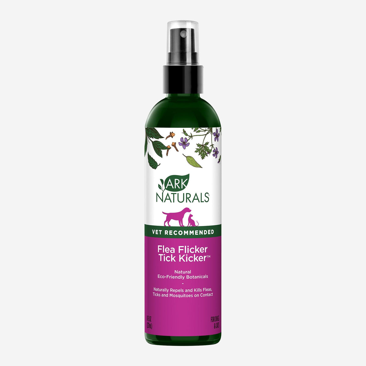 Ark Naturals Flea Flicker Tick Kicker Spray for Dogs & Cats, 8-oz (Size: 8-oz)