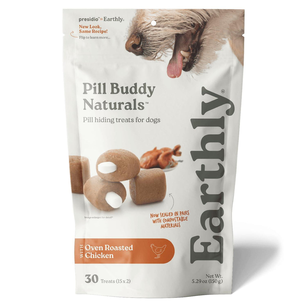 Earthly Pet Pill Buddy Naturals Oven Roasted Chicken Dog Treats, 30-count (Size: 30-count)