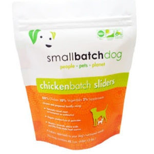 Smallbatch Dog Chicken Batch Sliders Raw Frozen Dog Food, 3-lb (Size: 3lbs)