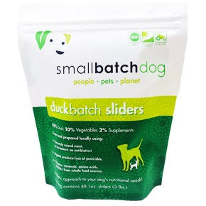 Smallbatch Dog Duck Batch Sliders Raw Frozen Dog Food, 3-lb (Size: 3lbs)