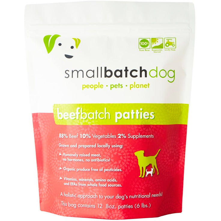 Smallbatch Dog Beef Batch Patties Raw Frozen Dog Food
