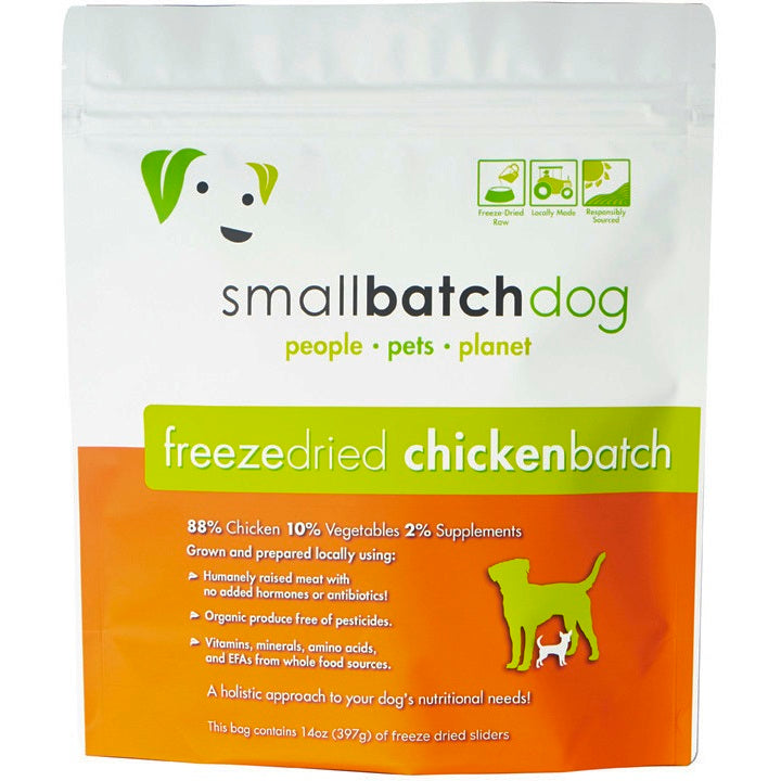Smallbatch Dog Chicken Sliders Freeze-Dried Dog Food, 14-oz (Size: 14z)