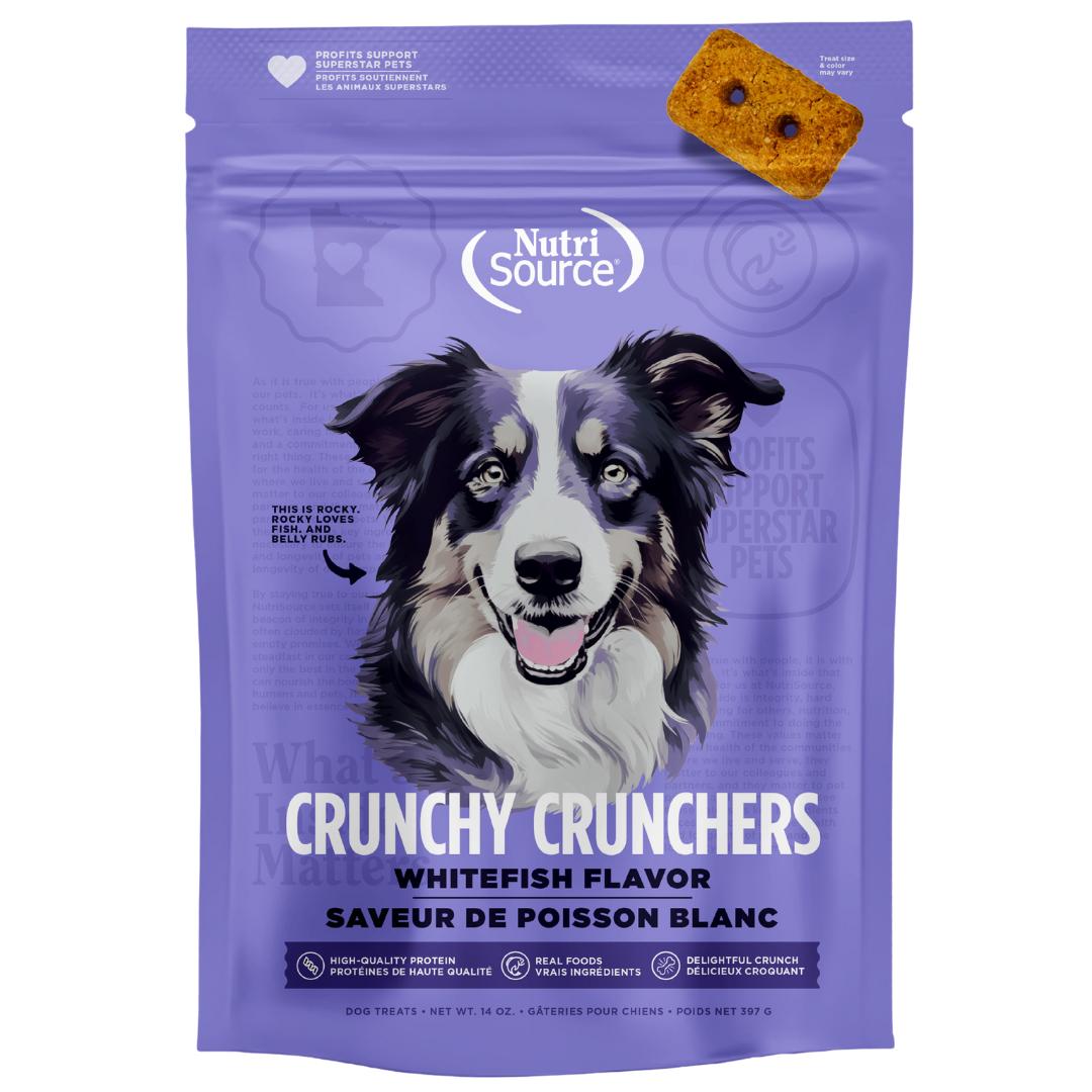 NutriSource Crunchy Crunchers Whitefish Dog Treats, 14-oz (Size: 14-oz)