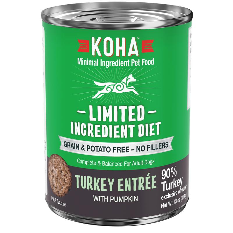 KOHA Limited Ingredient Diet Turkey Entrée Wet Dog Food Can, 13-oz (Size: 13-oz)