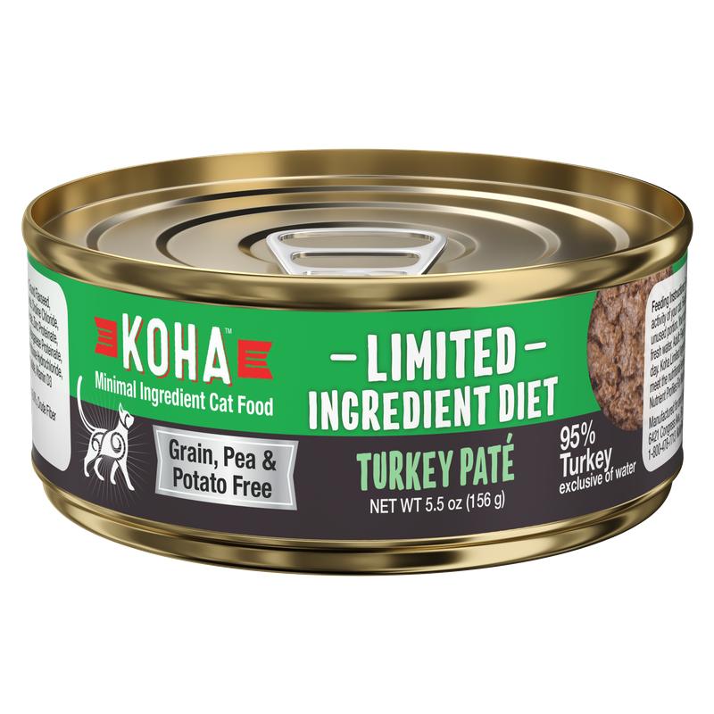 KOHA Limited Ingredient Diet Turkey Pate Wet Cat Food Can, 5.5-oz (Size: 5.5-oz)
