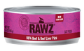 RAWZ Cat 96% Beef & Beef Liver Pate Wet Cat Food Can