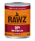 RAWZ Dog 96% Beef & Beef Liver Wet Dog Food Can