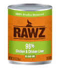 RAWZ Dog 96% Chicken & Chicken Liver Wet Dog Food Can