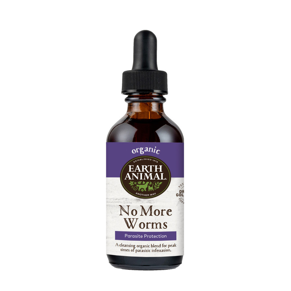Earth Animal Organic Herbal Remedies No More Worms Pet Supplement, 2-oz (Size: 2-oz)