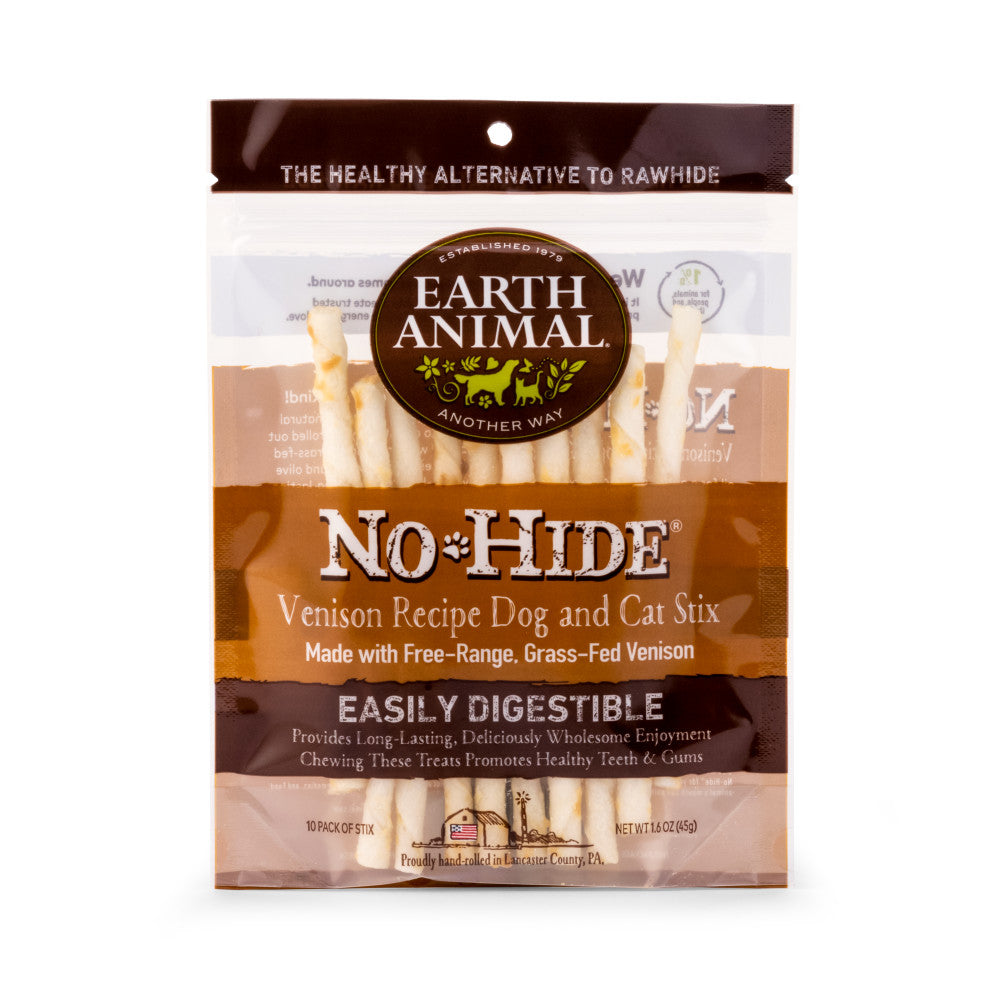 Earth Animal No-Hide Venison Stix Chew Dog Treat, 10-pack (Size: 10-pack)