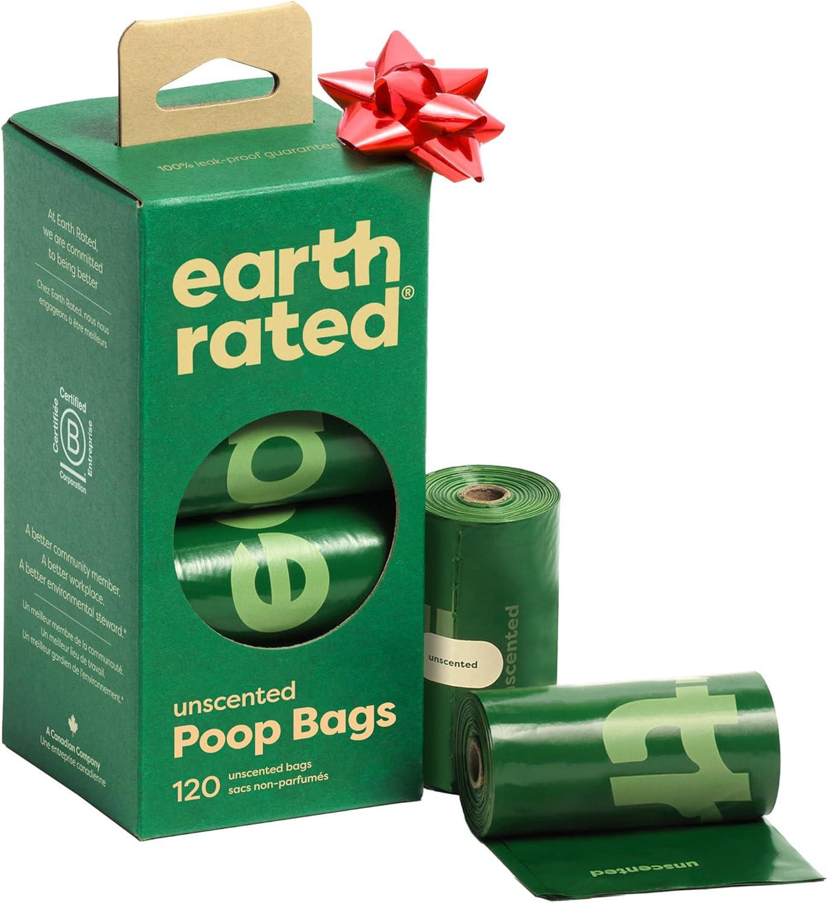 Earth Rated Poop Bags Refill Pack, Unscented, 120 Count