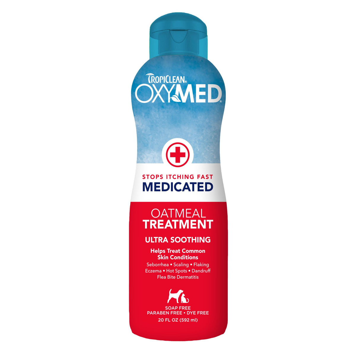 Tropiclean OxyMed Medicated Anti-Itch Oatmeal Treatment for Pets, 20-oz (Size: 20-oz)